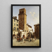 Place à San Gimignano - Jacques François Carabain — framed artwork on a wall