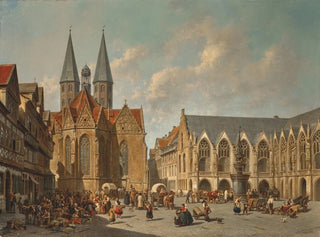 The Market Square of Brunswick - Jacques François Carabain — artwork view