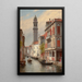 A View of Venice San Giorgio dei Greci Italy - Jacques François Carabain — framed artwork on a wall