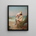 Secrets sur le rivage - Jacques Joseph Léopold Loustau — framed artwork on a wall