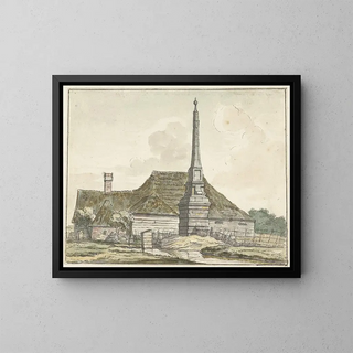 The milestone or the suburb pole at Halfweg - Jacques Kuyper — framed artwork on a wall