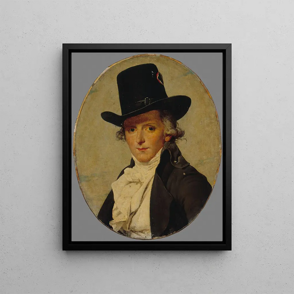 Portrait of Pierre Sériziat's brother-in-law David - Jacques Louis David — framed artwork on a wall