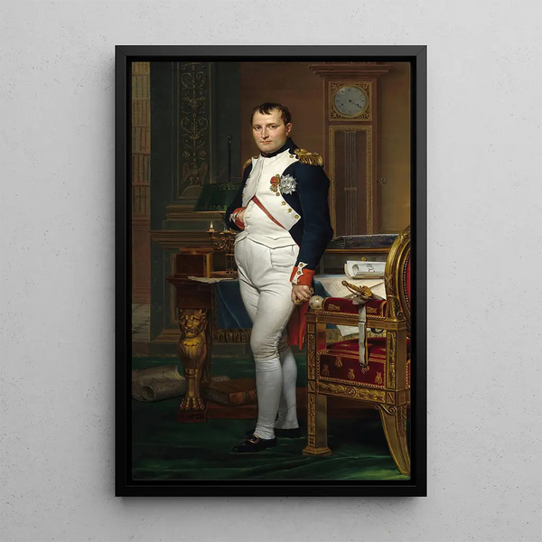 L'Empereur Napoléon dans son cabinet de travail aux Tuileries - Jacques Louis David — framed artwork on a wall