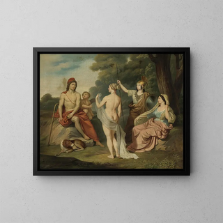 Le Jugement de Paris - Jacques Louis David — framed artwork on a wall