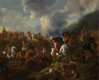 a Cavalry Encounter between Turkish Troops and the Troops of the Austrian Emperor - Jacques Muller — artwork view
