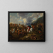 a Cavalry Encounter between Turkish Troops and the Troops of the Austrian Emperor - Jacques Muller — framed artwork on a wall