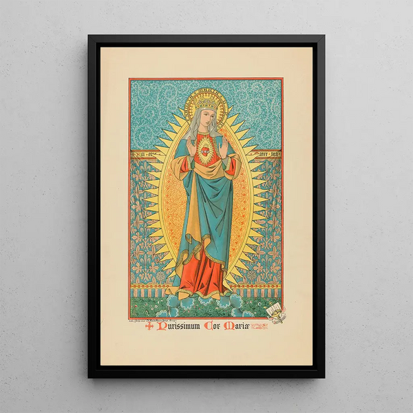 Sacred Image of Mary - Jacques Petyt — framed artwork on a wall