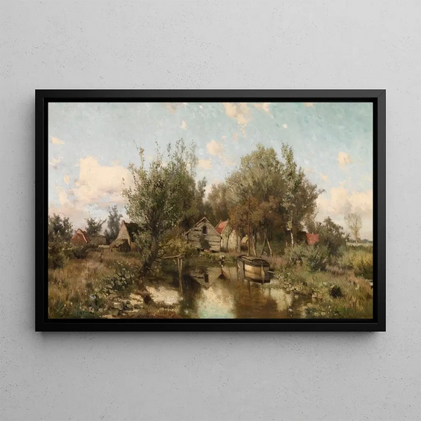 Landscape near Waasmunster - Jacques Rosseels — framed artwork on a wall
