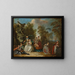Characters around a fountain reading and spinning - Jacques Sébastien Leclerc — framed artwork on a wall
