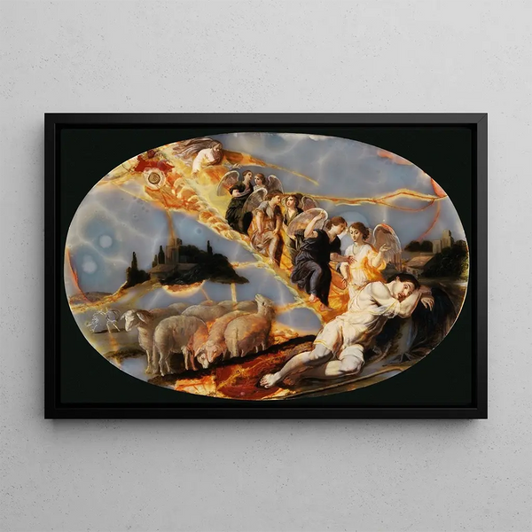 L'échelle de Jacob - Jacques Stella — framed artwork on a wall