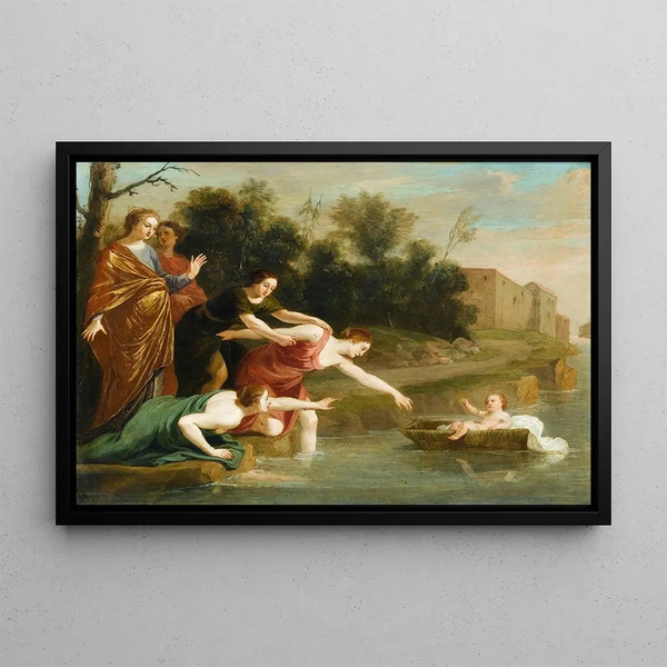 La Découverte de Moïse - Jacques Stella — framed artwork on a wall