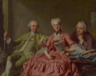 Portrait painting presumed of the Duke of Choiseul and two companions - Jacques Wilbaut — artwork view