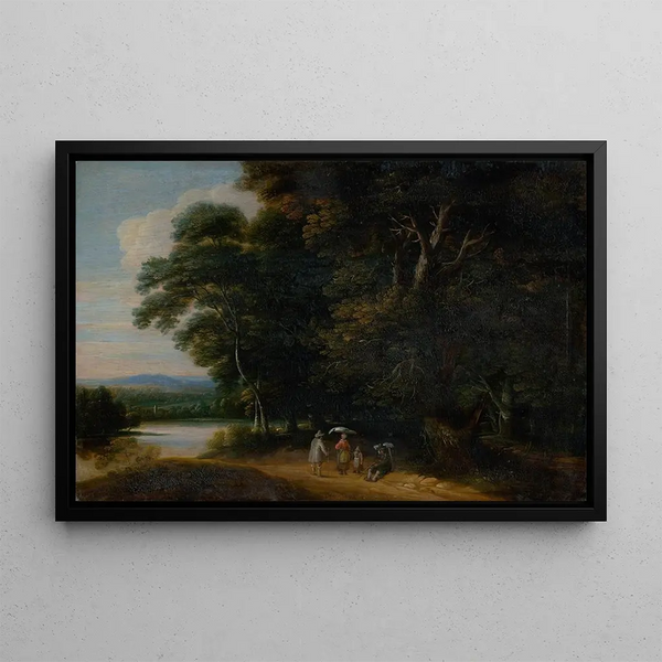 Path to the Lake - Jacques d'Arthois — framed artwork on a wall