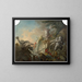 Les cupidons chassent une autruche - Jacques de La Joue — framed artwork on a wall