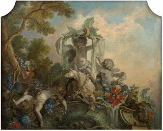 Cupidins with a sheep - Jacques de La Joue — artwork view