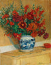 Bouquet of Flowers in a Blue Vase - Jacques-Émile Blanche — artwork view