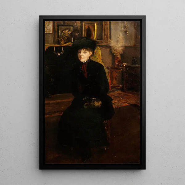 Portrait of Mary Cassatt - Jacques-Émile Blanche — framed artwork on a wall