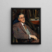 Portrait of James Joyce 1882-1941 Artist - Jacques-Émile Blanche — framed artwork on a wall