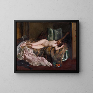 La jeune fille après un bal masqué - Jacques-Émile Blanche — framed artwork on a wall