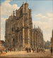 A view of the Ratisbonne Cathedral - Jakob Alt — artwork view