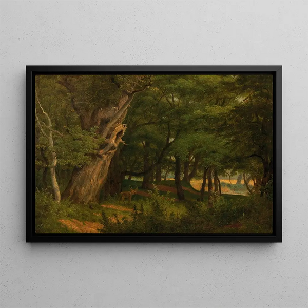 Landscape of the Prater - Jakob Alt — framed artwork on a wall