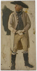 Peasants with large hat, white jacket, boots - Jakob Becker — artwork view