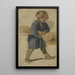 Young peasant with sheaf under the arm - Jakob Becker — framed artwork on a wall