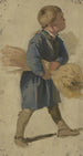 Young peasant with sheaf under the arm - Jakob Becker — artwork view