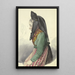 Young Peasant Woman Facing Left - Jakob Becker — framed artwork on a wall