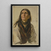Portrait of a smiling peasant woman with loose hair - Jakob Becker — framed artwork on a wall