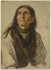 Portrait of a smiling peasant woman with loose hair - Jakob Becker — artwork view