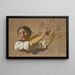 Portrait painting of a young peasant woman - Jakob Becker — framed artwork on a wall