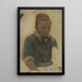 Bust of a Little Peasant - Jakob Becker — framed artwork on a wall