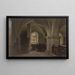 Interior church painting - Jakob Becker — framed artwork on a wall