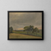 Prairie du soir avec des arbres - Jakob Becker — framed artwork on a wall