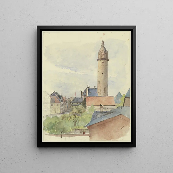 Château de Höchst - Jakob Becker — framed artwork on a wall