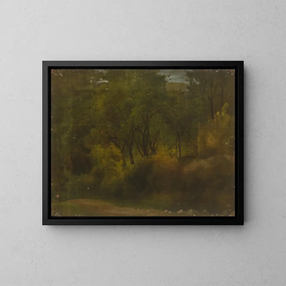 in a forest - Jakob Becker — framed artwork on a wall