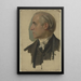 Man in profile facing left - Jakob Becker — framed artwork on a wall