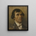 Study of a Man's Portrait - Jakob Becker — framed artwork on a wall