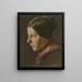 Portrait of a Peasant Woman - Jakob Becker — framed artwork on a wall