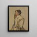 Study of a Young Woman Portrait - Jakob Becker — framed artwork on a wall
