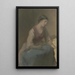 a seated woman facing right - Jakob Becker — framed artwork on a wall