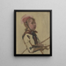 Paysanne chantante - Jakob Becker — framed artwork on a wall