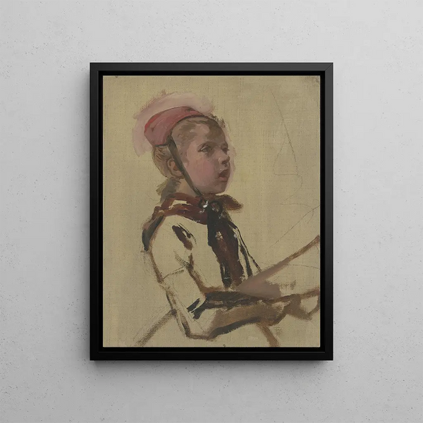 Paysanne chantante - Jakob Becker — framed artwork on a wall
