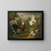 The Cockfight - Jakob Bogdani — framed artwork on a wall