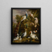 A gathering of birds in a park landscape - Jakob Bogdány — framed artwork on a wall