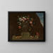 Nature morte avec un perroquet - Jakob Bogdány — framed artwork on a wall