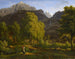 In the village of Meiringen towards the Well and the Wetterhorn - Jakob Christoph Miville — artwork view