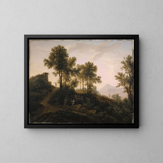 Italian landscape painting - Jakob Christoph Miville — framed artwork on a wall