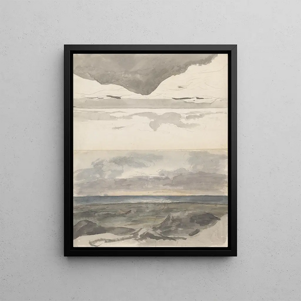 Coastal landscape near Libau Liepāja - Jakob Christoph Miville — framed artwork on a wall